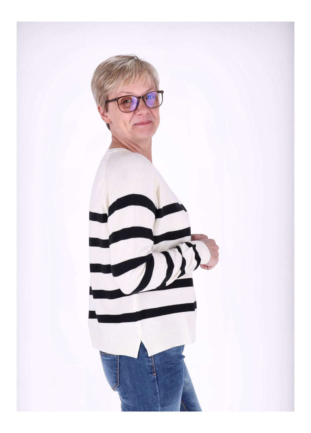 Splash of Color Strickpullover Ringel