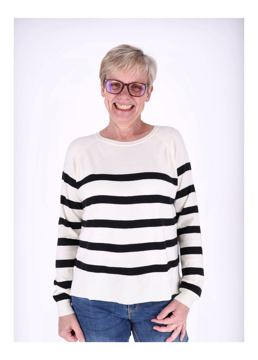 Splash of Color Strickpullover Ringel