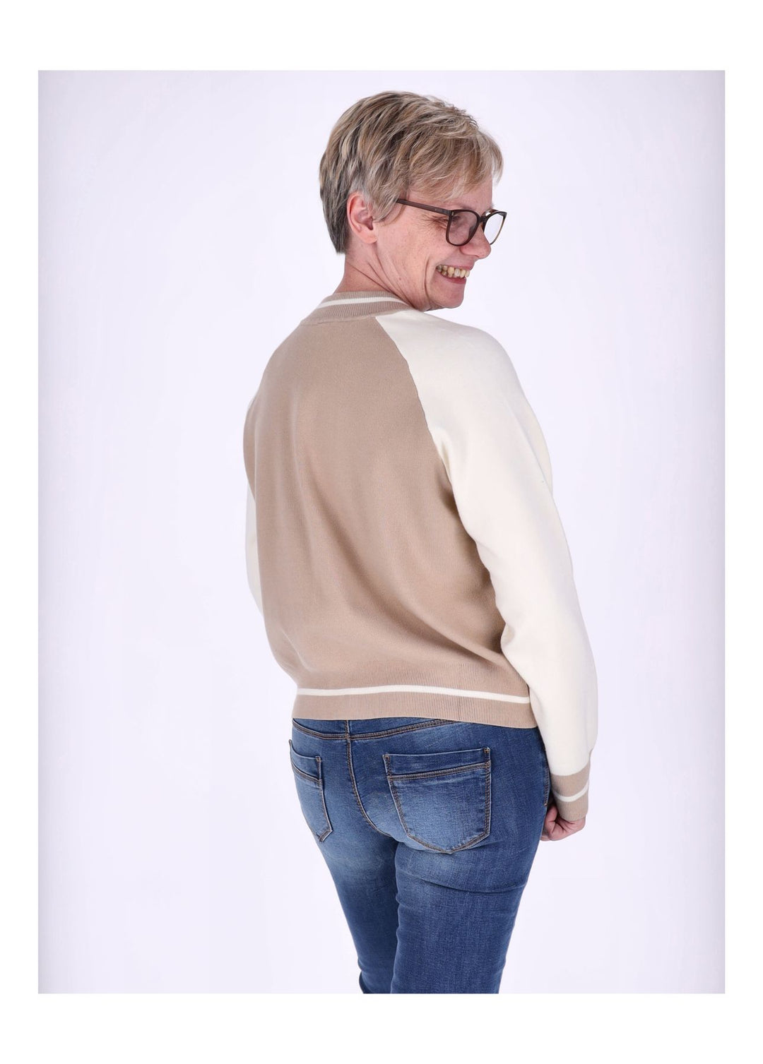Strickjacke College Damen - Splash of Color