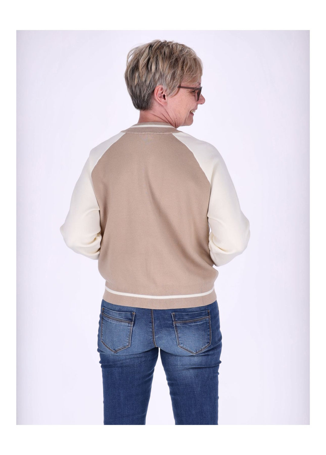 Strickjacke College Damen - Splash of Color
