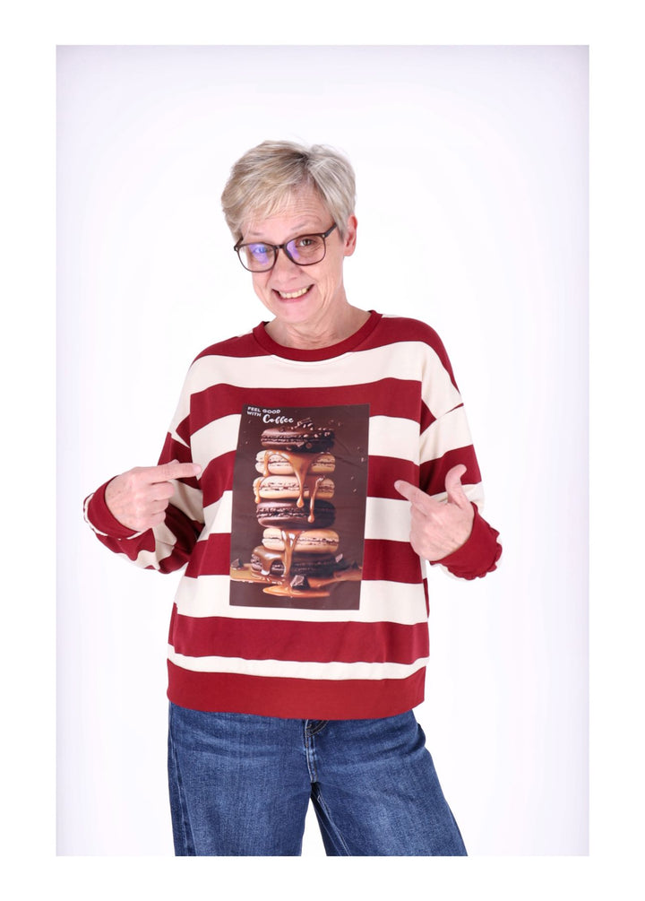 Splash of Color Damen Sweatshirt Ringel