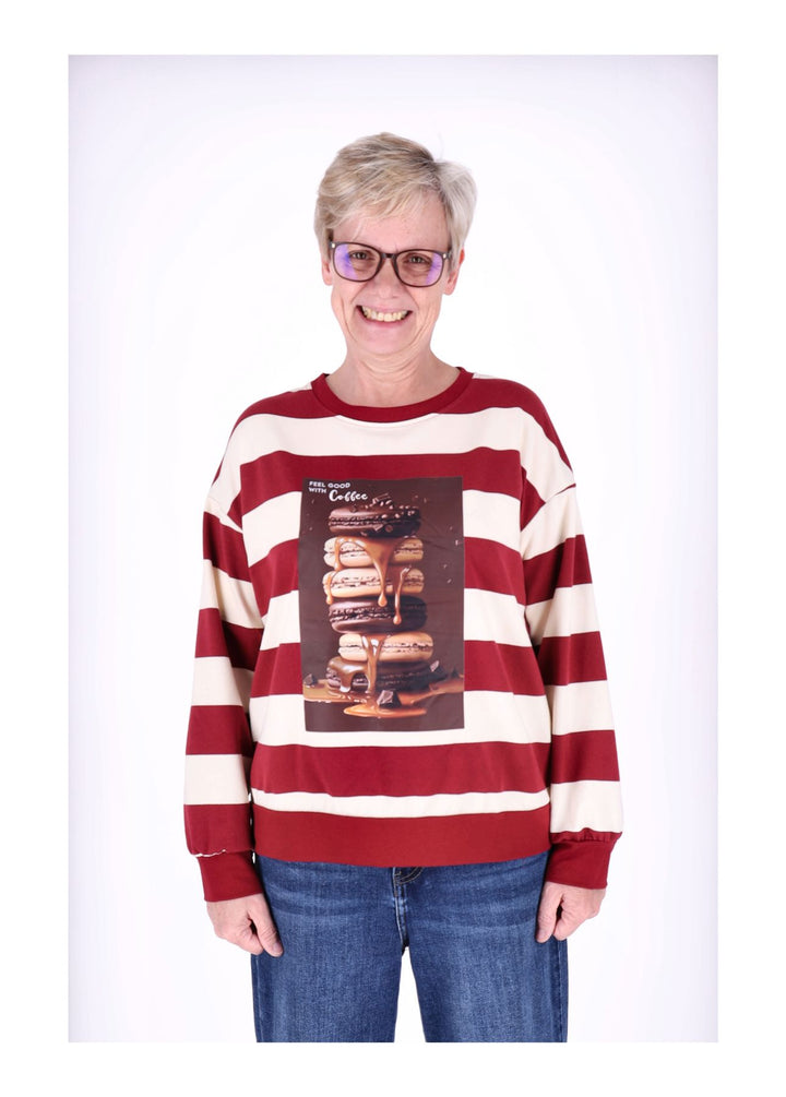 Splash of Color Damen Sweatshirt Ringel