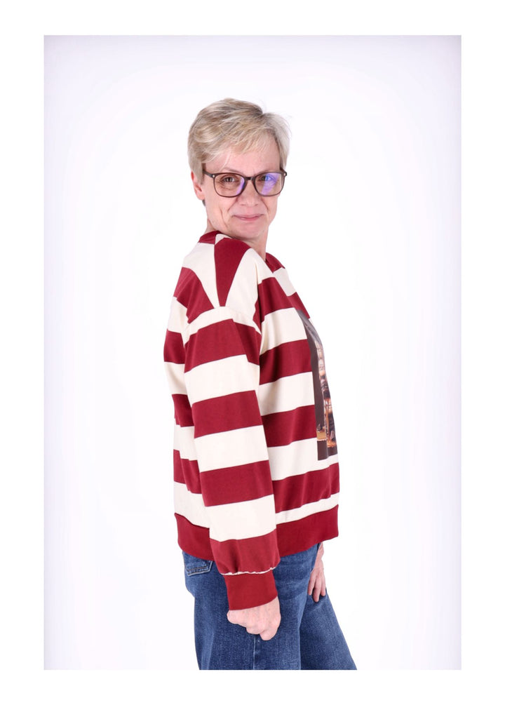 Splash of Color Damen Sweatshirt Ringel