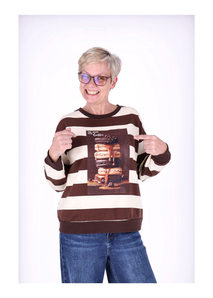 Splash of Color Damen Sweatshirt Ringel