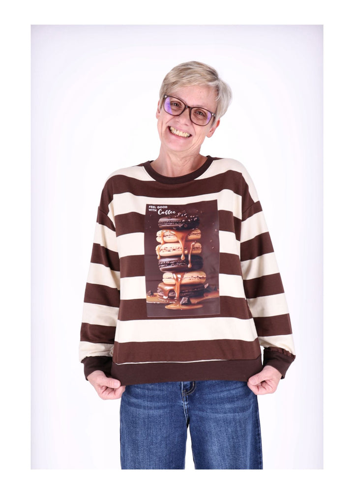 Splash of Color Damen Sweatshirt Ringel