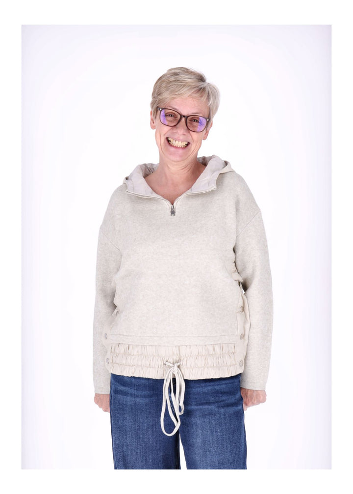 Splash of Color Strickpullover mit Kapuze