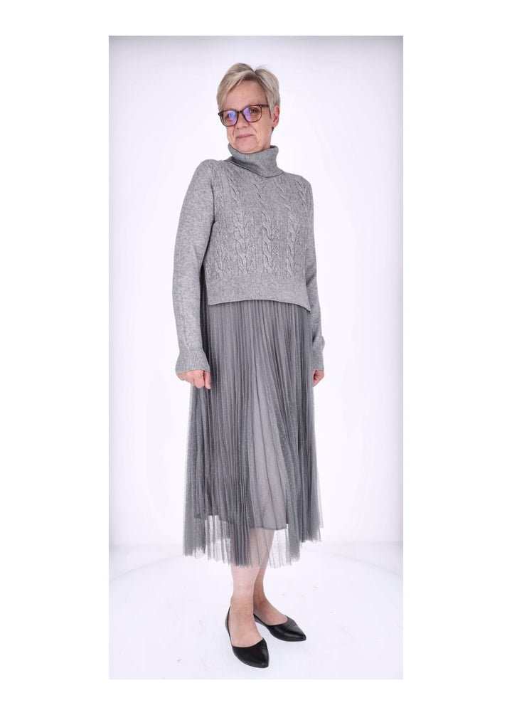 Splash of Color Kleid mit Rollkragen