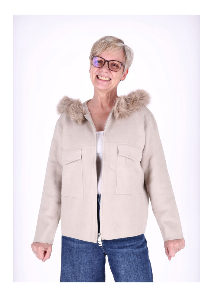Splash of Color Strickjacke mit Kapuze