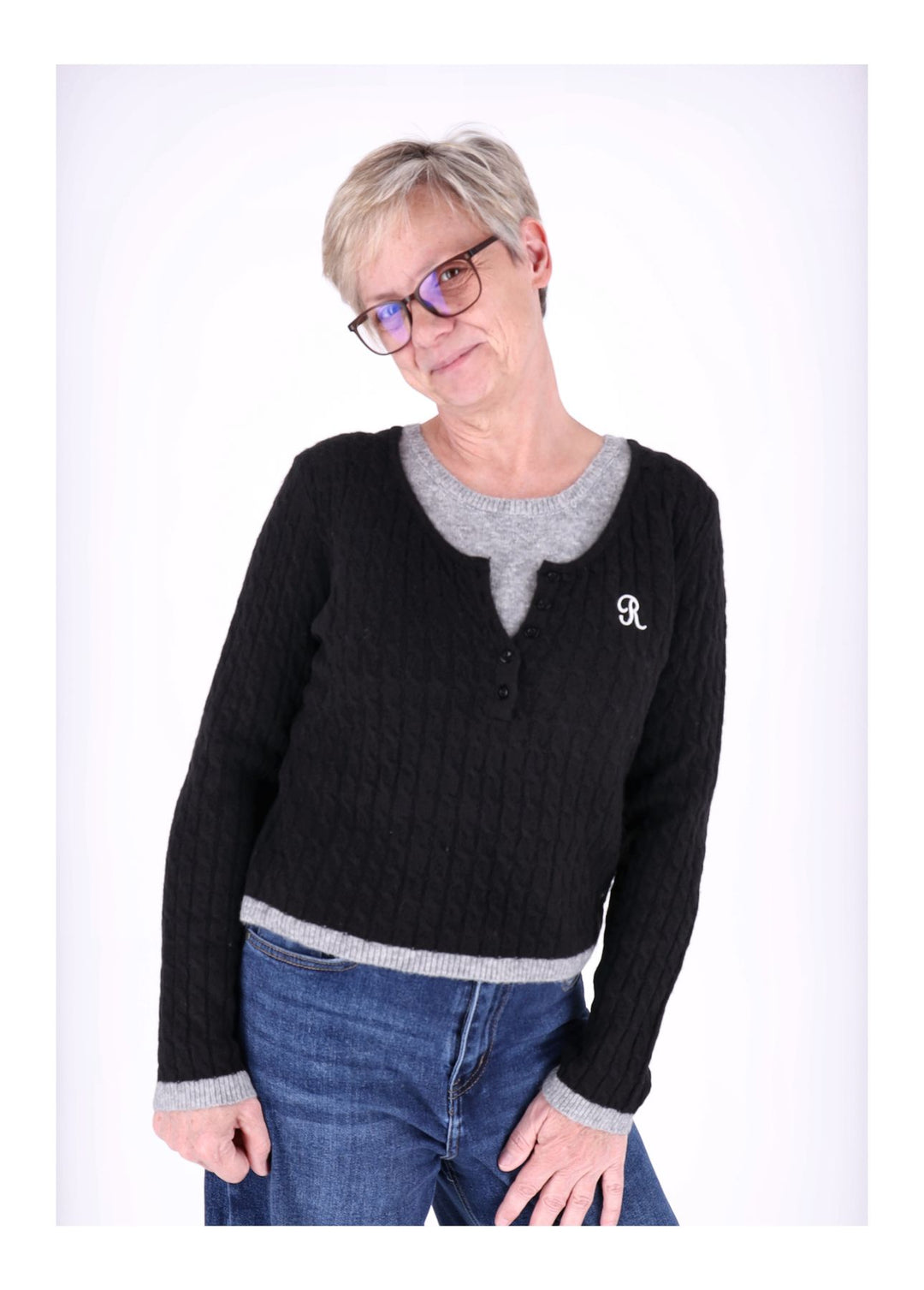 Splash of Color Strickpullover Damen