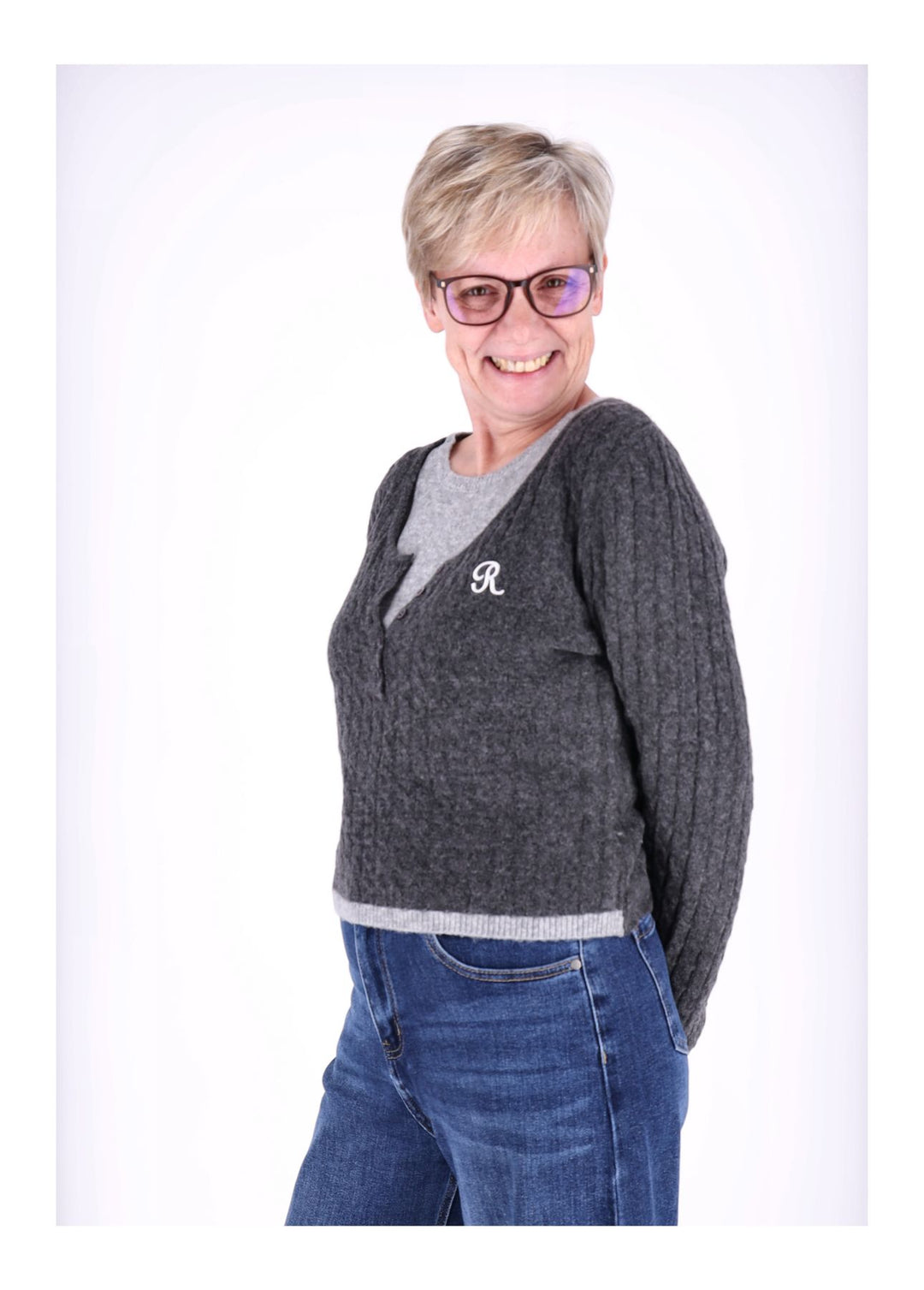 Splash of Color Strickpullover Damen