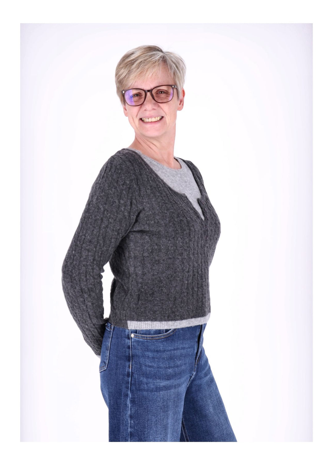 Splash of Color Strickpullover Damen