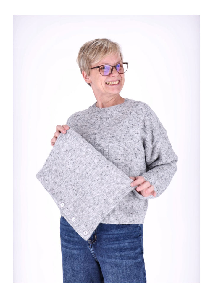 Splash of Color Strickpullover mit Schal