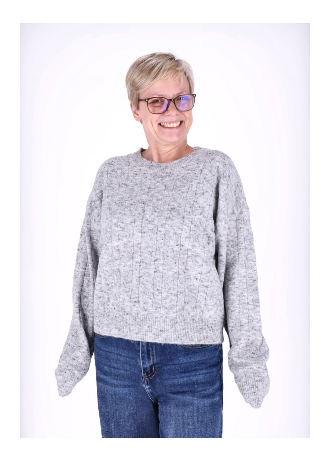 Splash of Color Strickpullover mit Schal