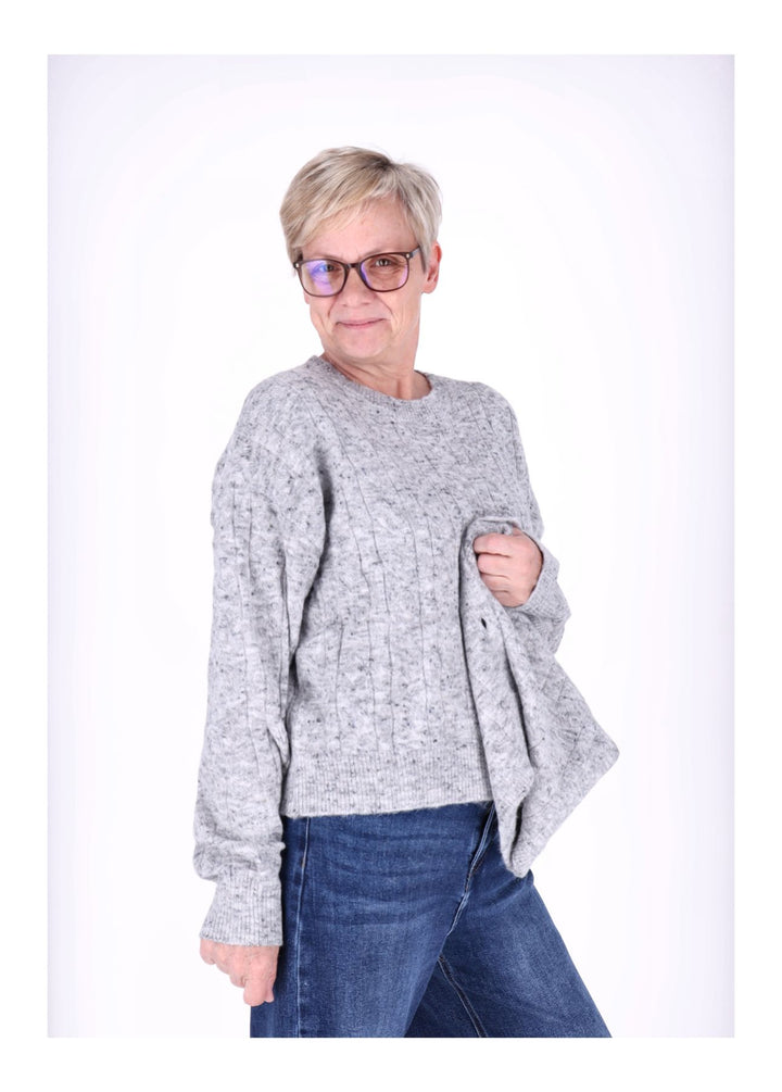 Splash of Color Strickpullover mit Schal