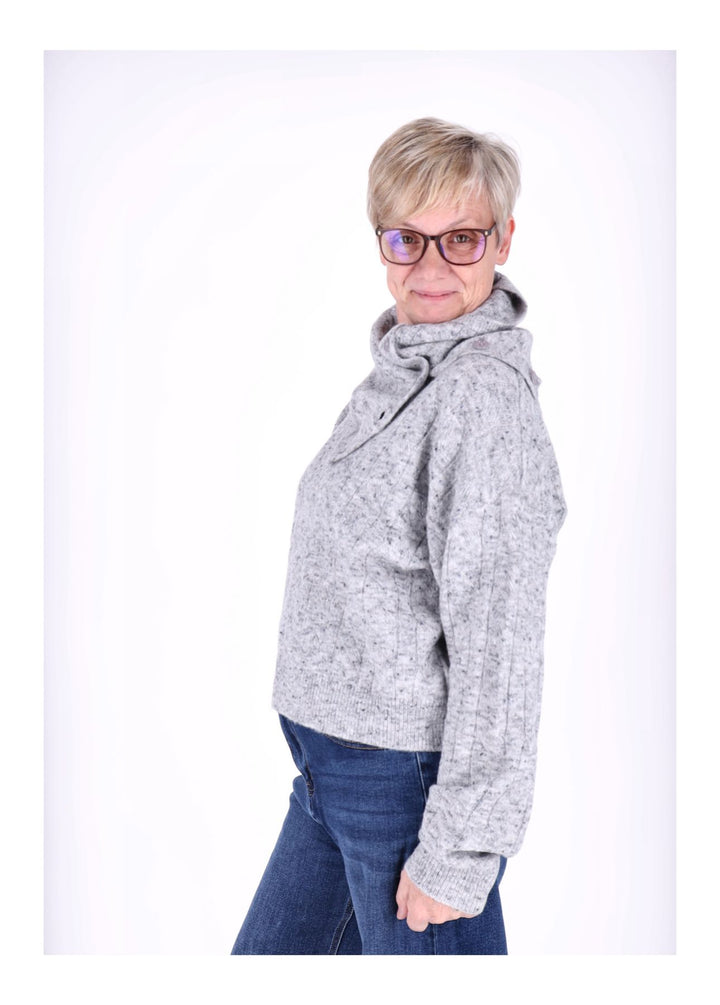 Splash of Color Strickpullover mit Schal