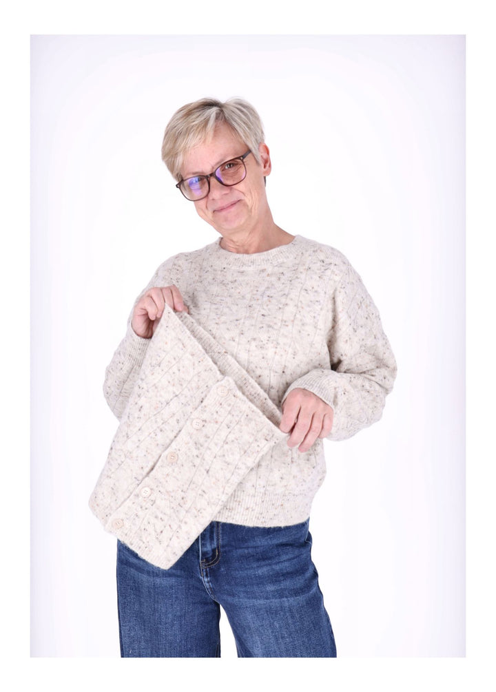 Splash of Color Strickpullover mit Schal