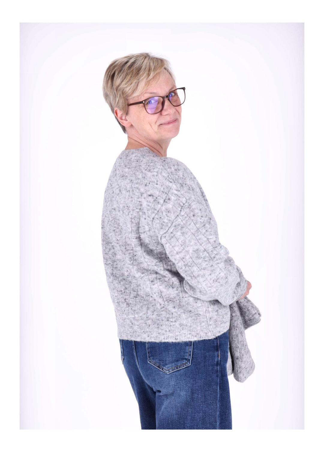 Splash of Color Strickpullover mit Schal
