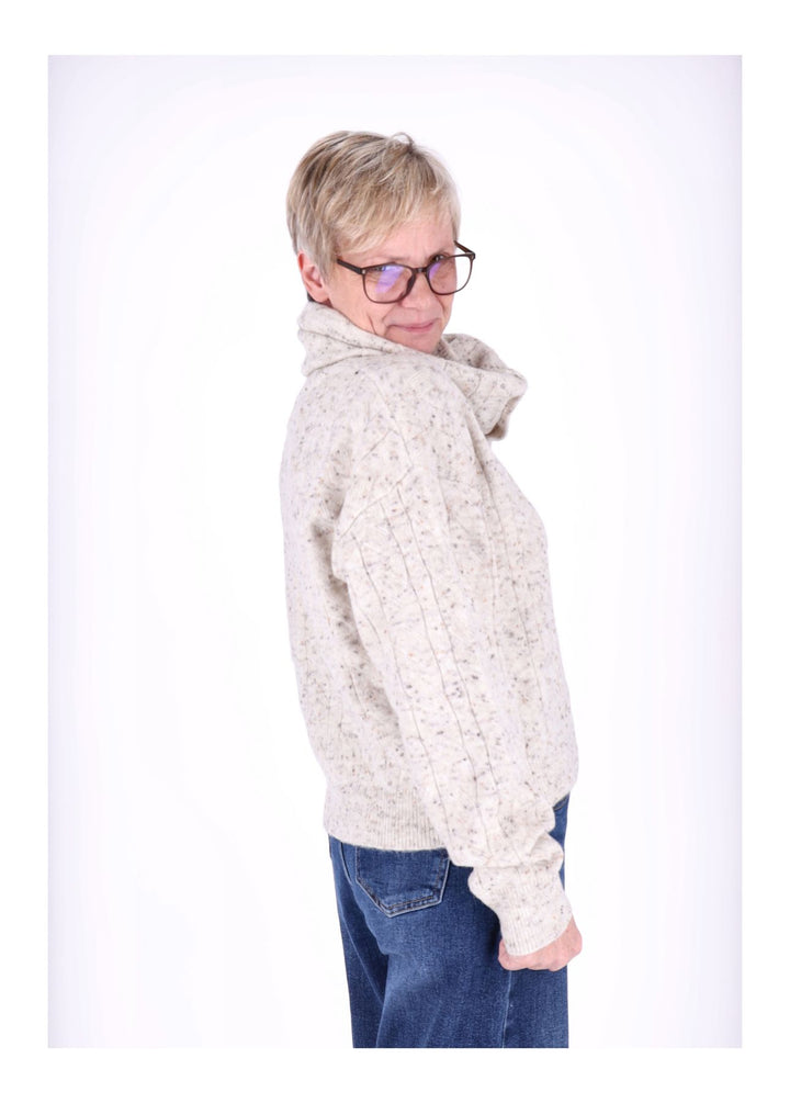 Splash of Color Strickpullover mit Schal