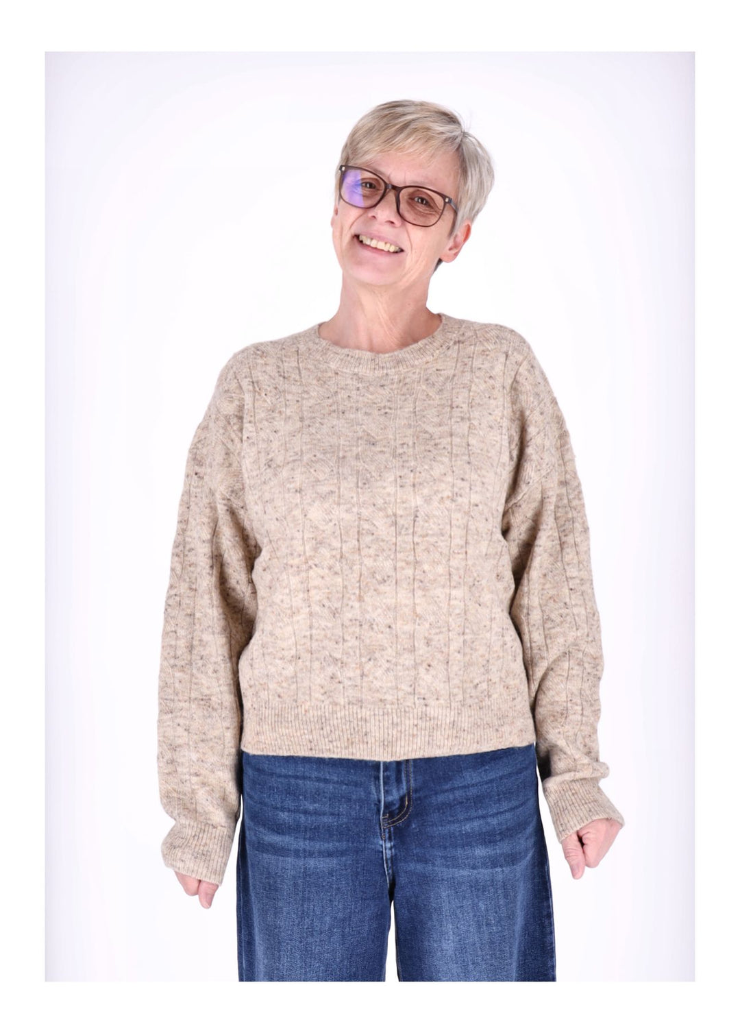 Splash of Color Strickpullover mit Schal