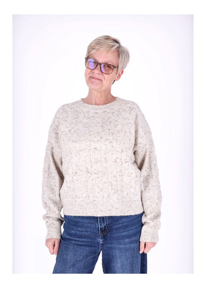 Splash of Color Strickpullover mit Schal