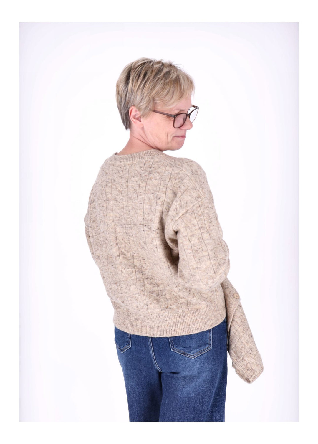 Splash of Color Strickpullover mit Schal