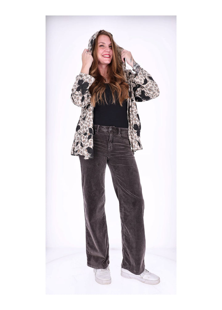 Cord Sweatjacke Damen Splash of Color