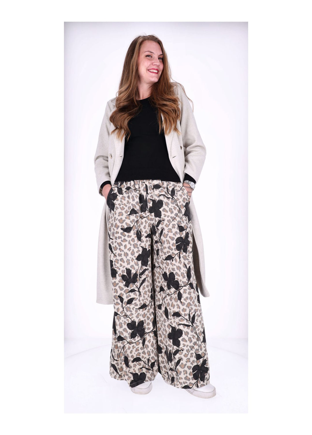 Splash of Color Cordhose Damen Wide Leg