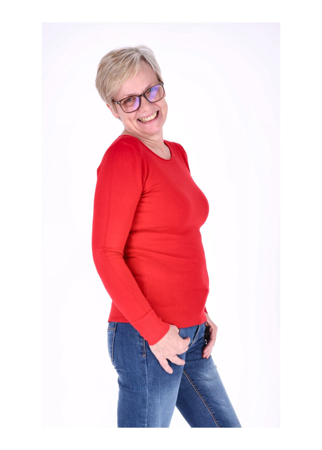 Splash of Color Strickpullover Damen