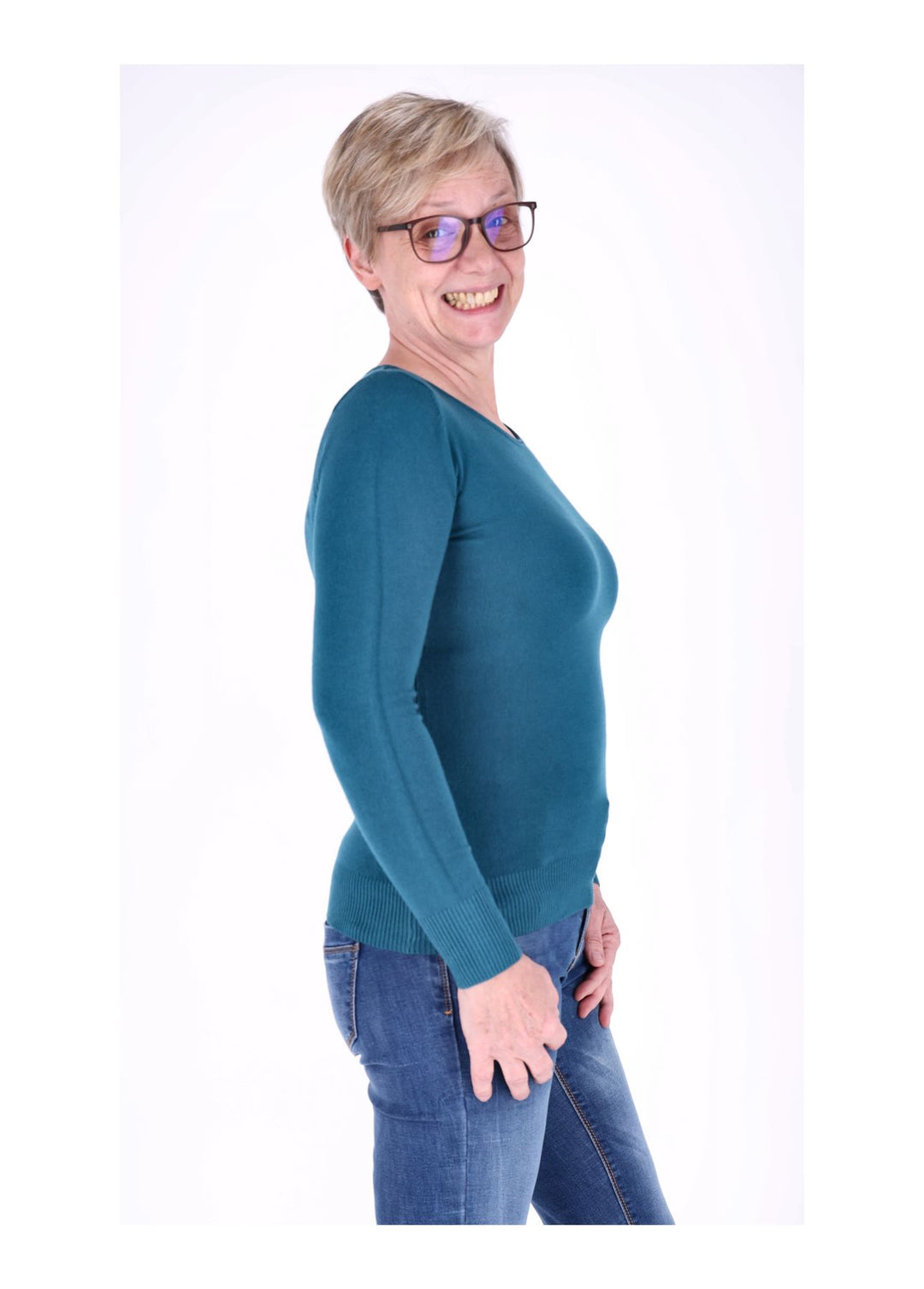 Splash of Color Strickpullover Damen
