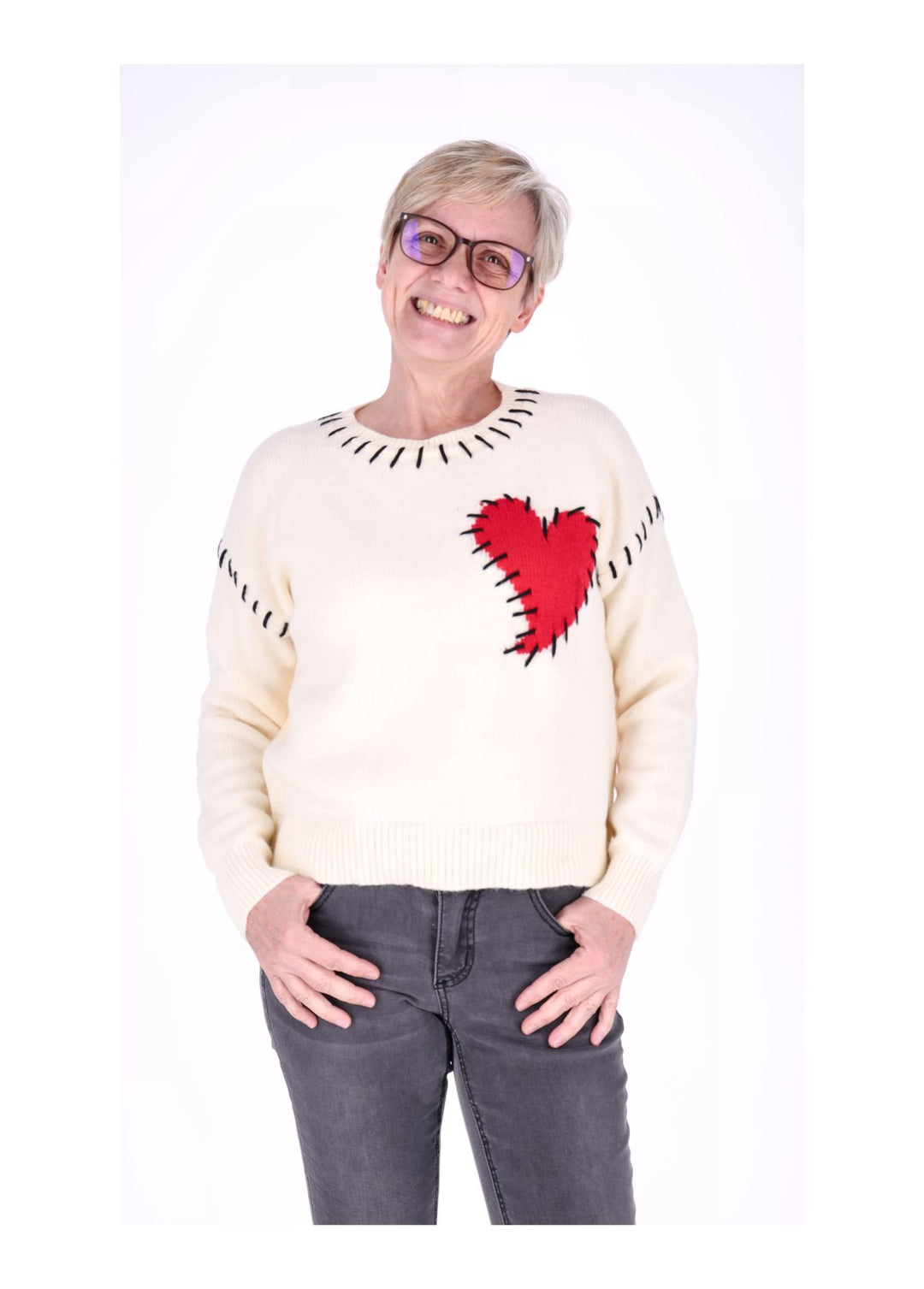 Splash of Color Strickpullover Damen