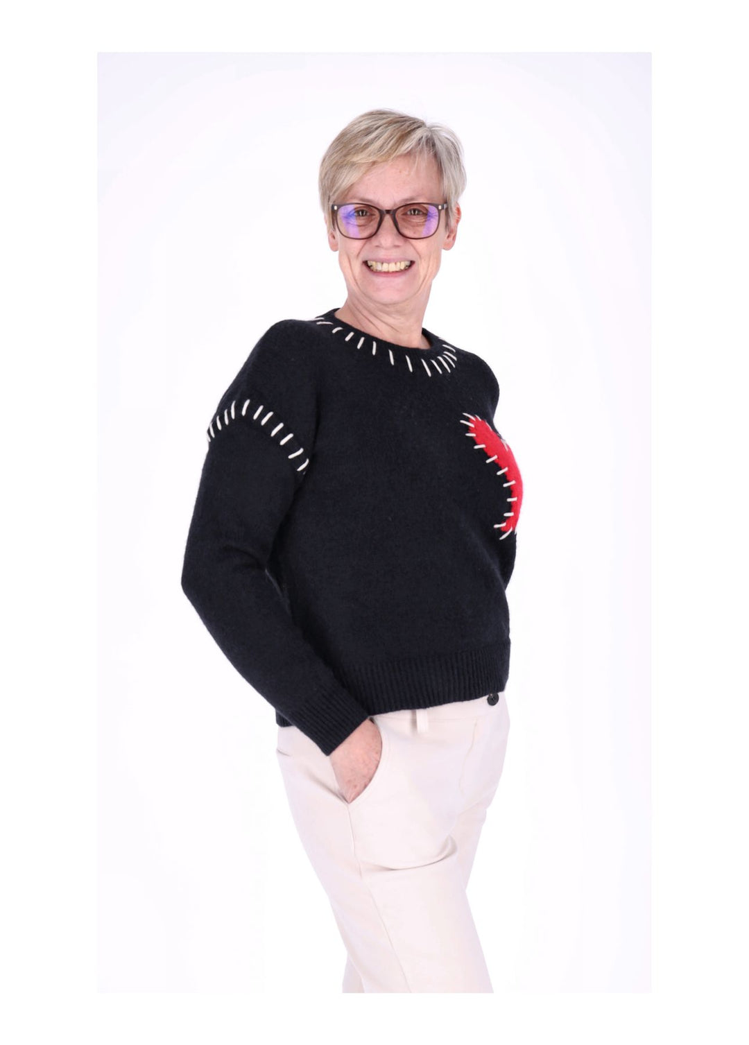 Splash of Color Strickpullover Damen
