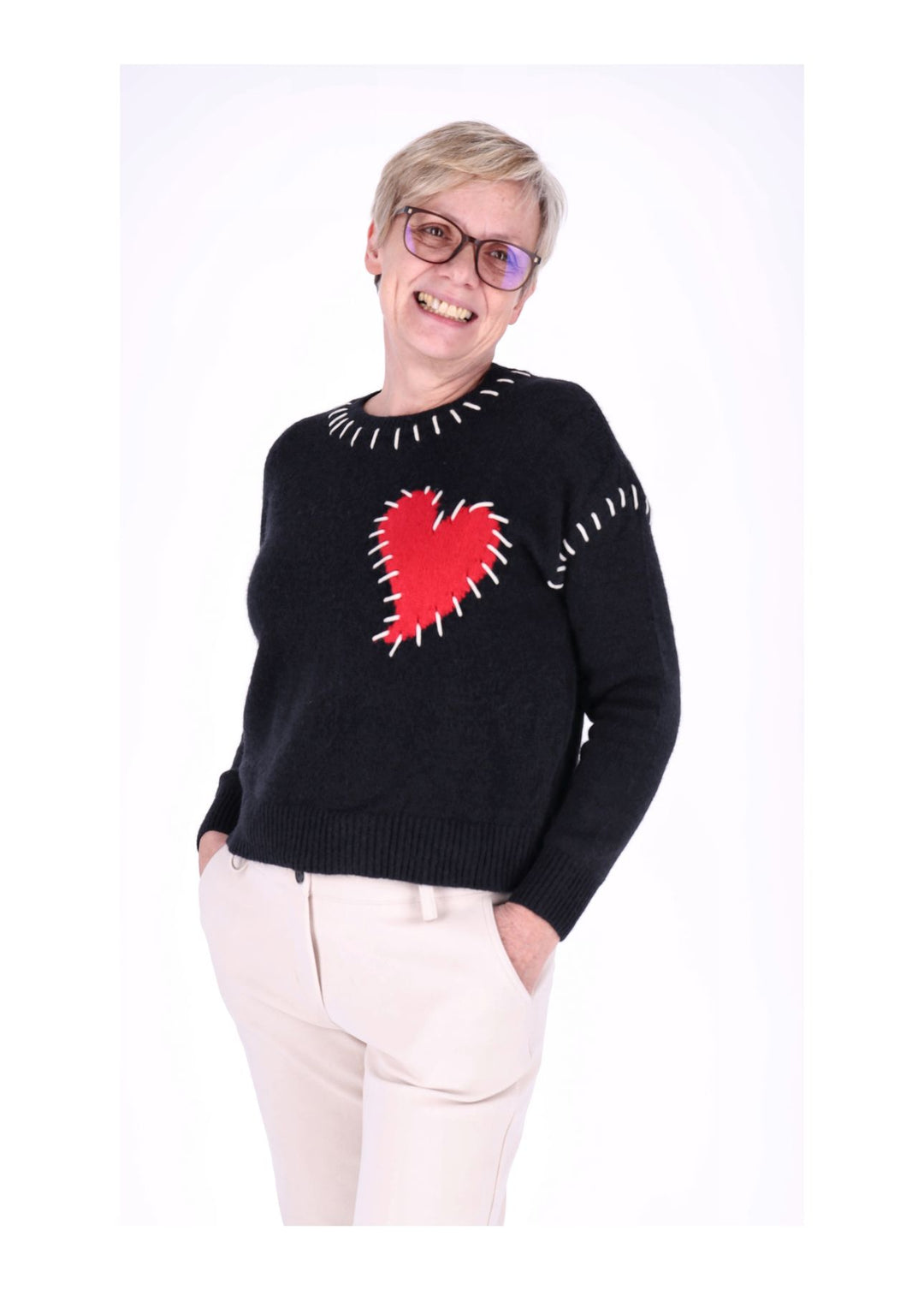 Splash of Color Strickpullover Damen
