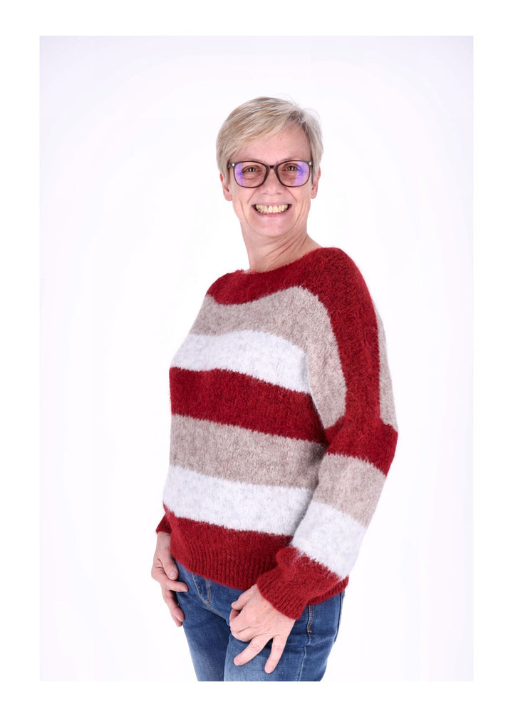 Splash of Color Strickpulli Streifen