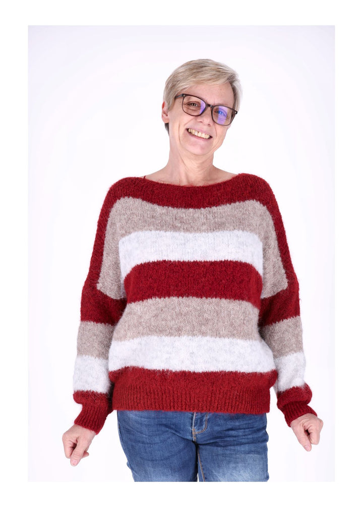 Splash of Color Strickpulli Streifen