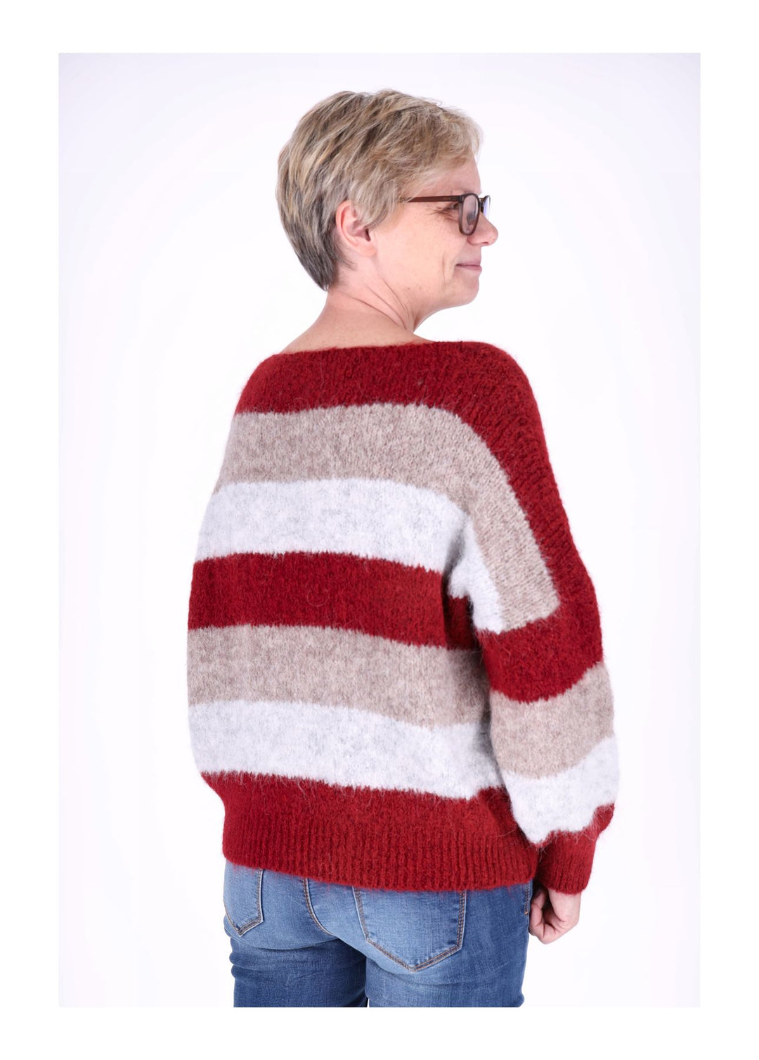 Splash of Color Strickpulli Streifen