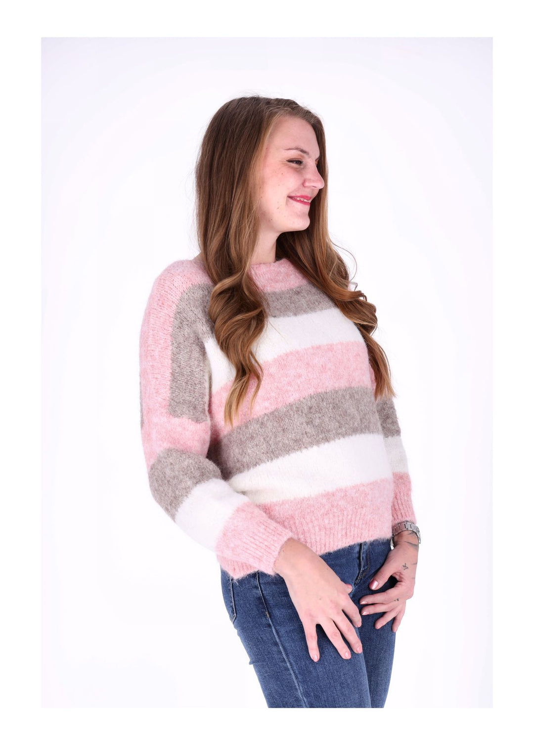 Splash of Color Strickpulli Streifen