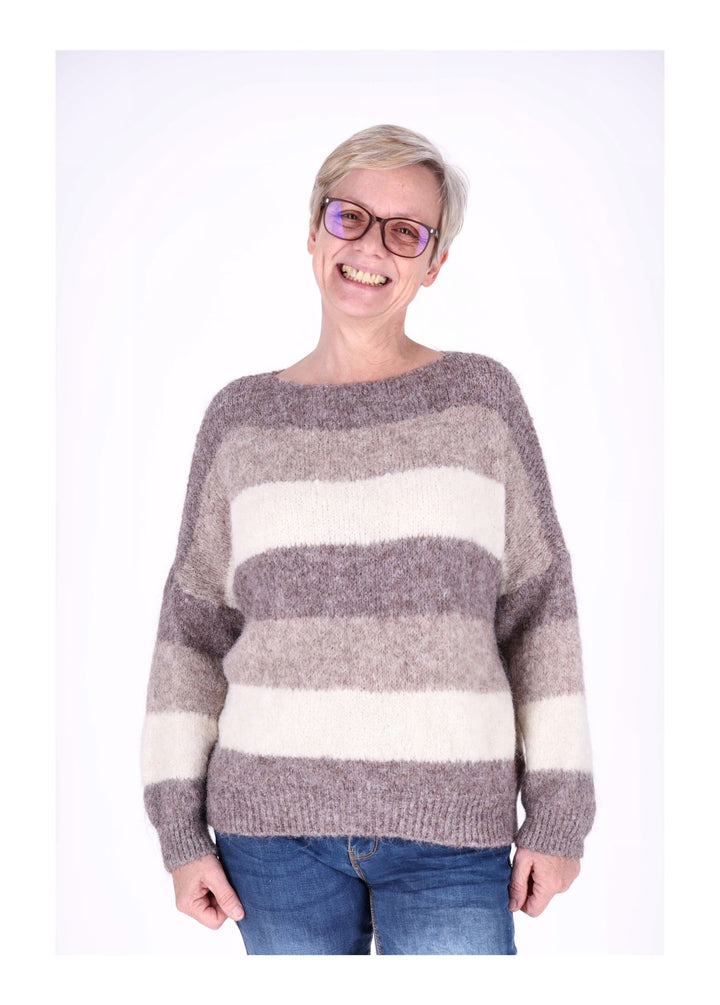 Splash of Color Strickpulli Streifen