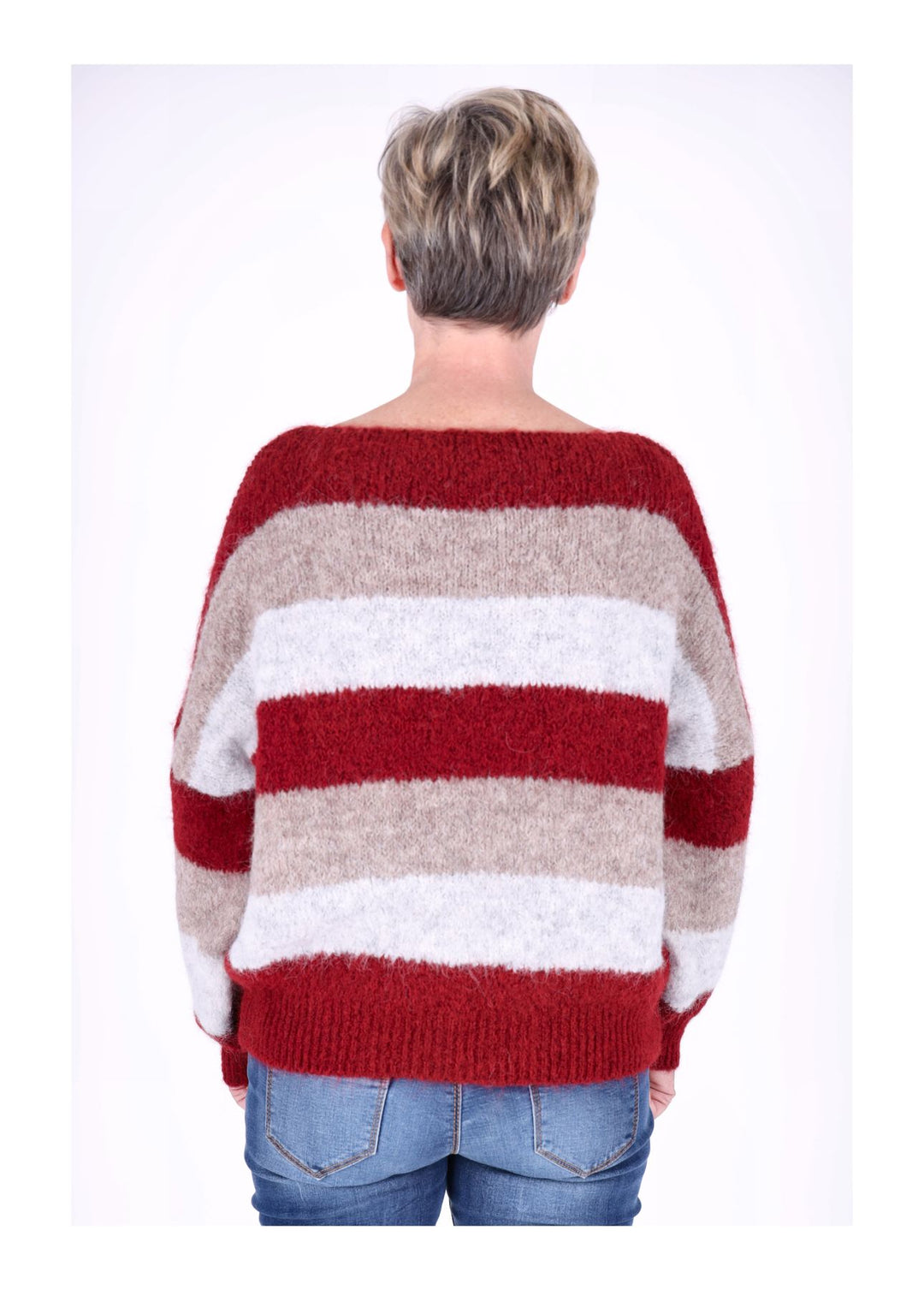 Splash of Color Strickpulli Streifen