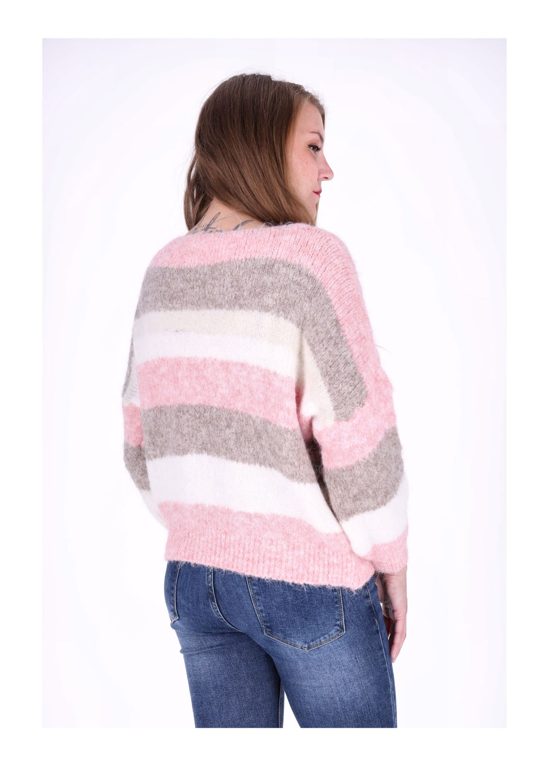 Splash of Color Strickpulli Streifen