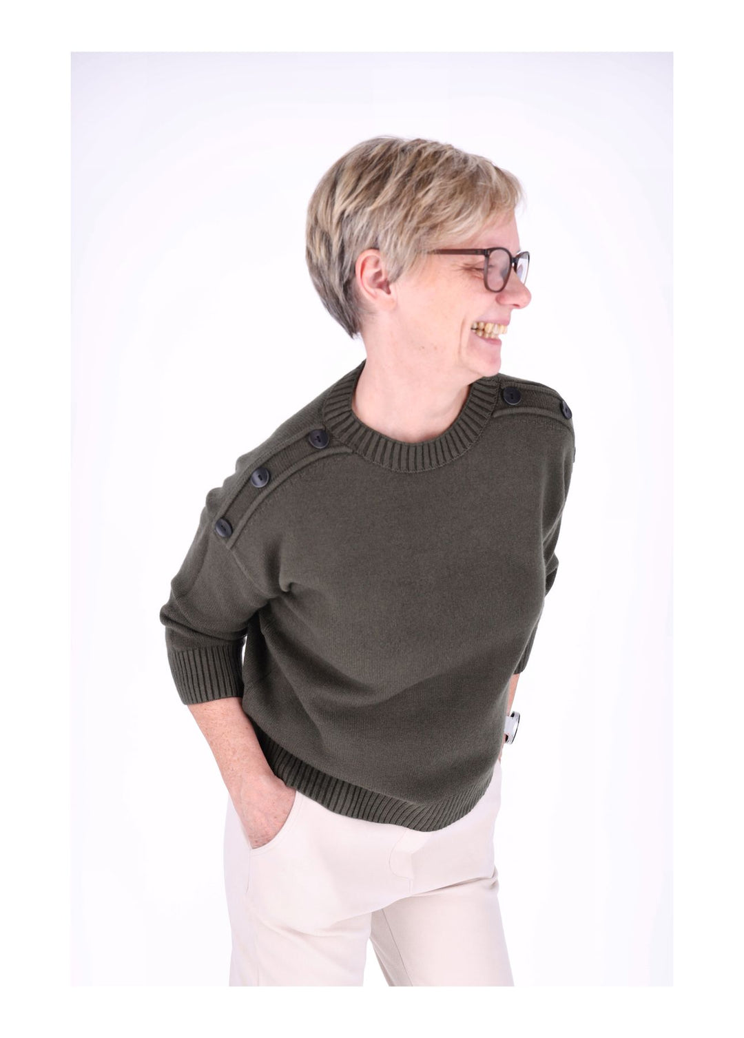 Splash of Color Strickpullover Damen