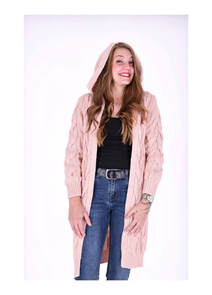 Splash of Color Strickjacke Zopfmuster