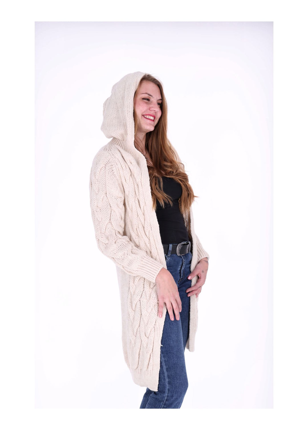 Splash of Color Strickjacke Zopfmuster