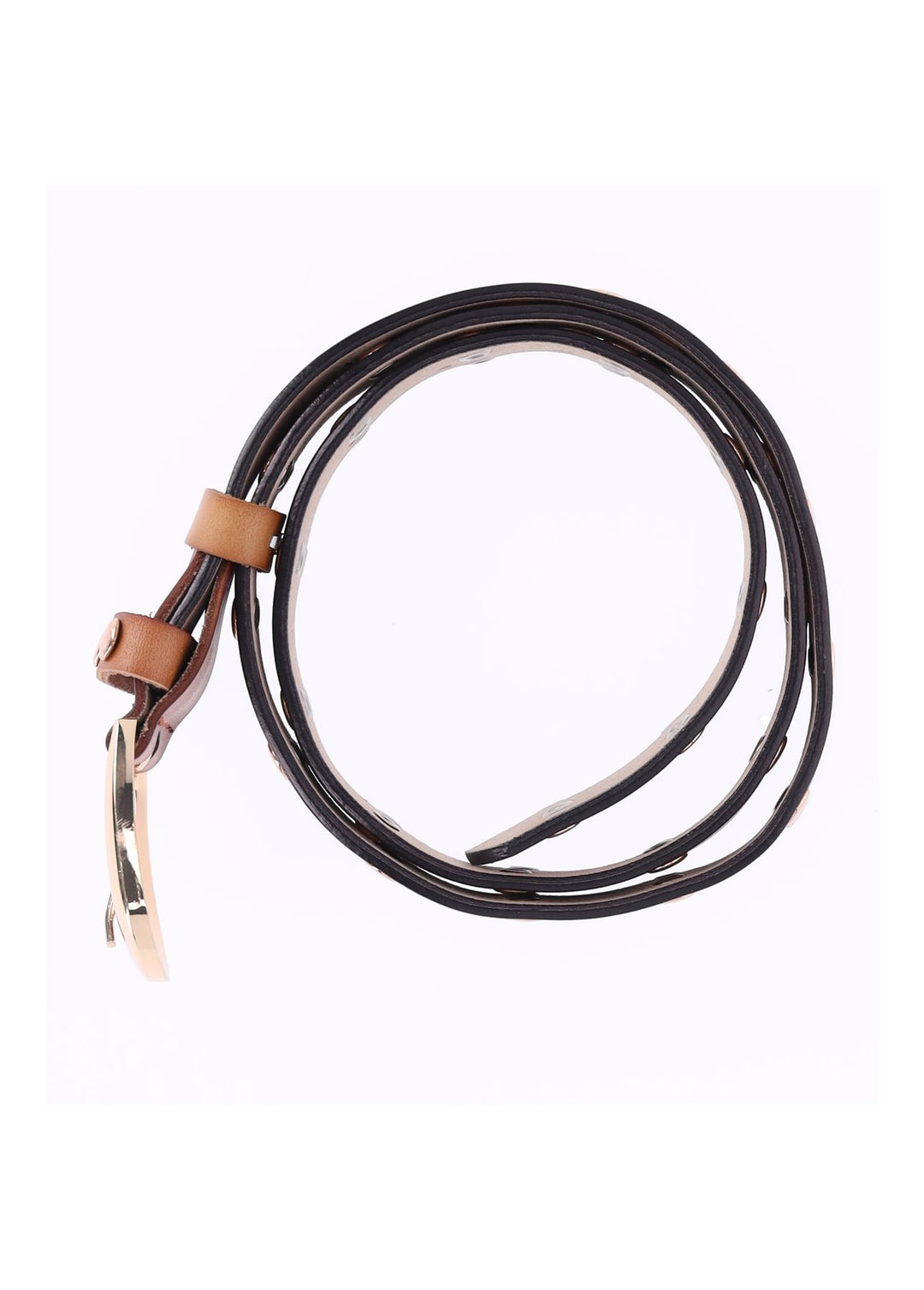 Splash of Color Ledergürtel mit Nieten
