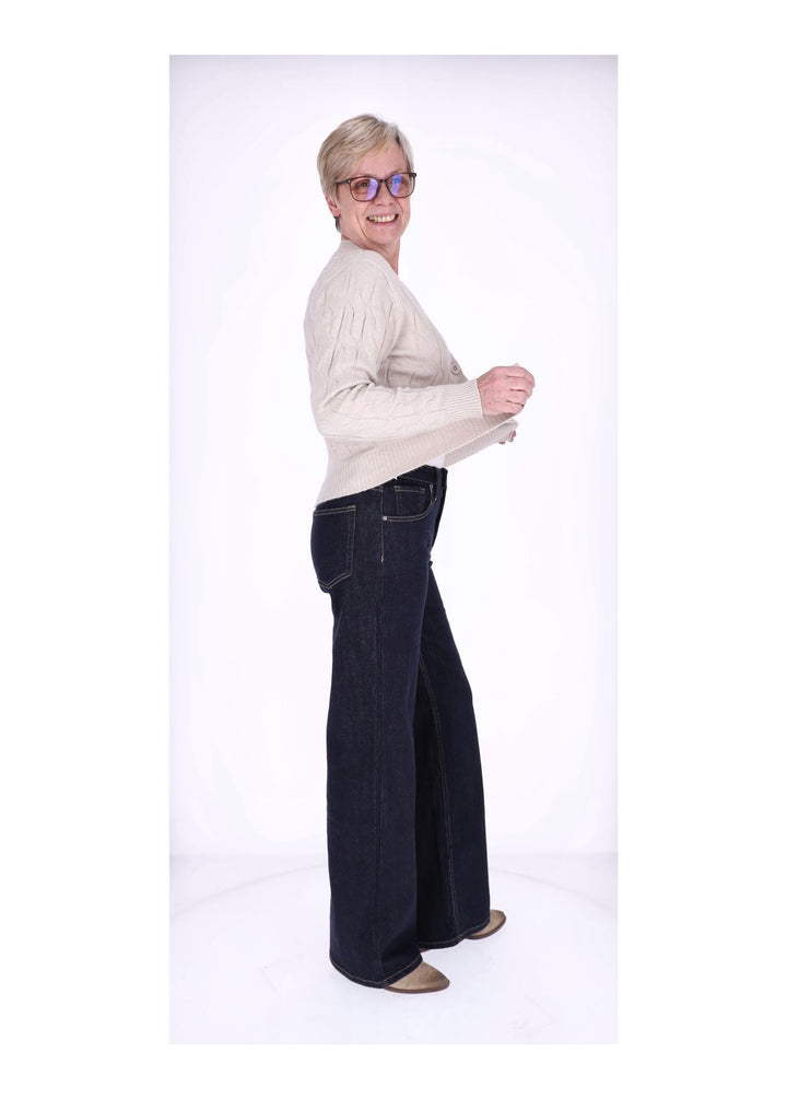 Splash of Color Damen Wide Leg Jeans