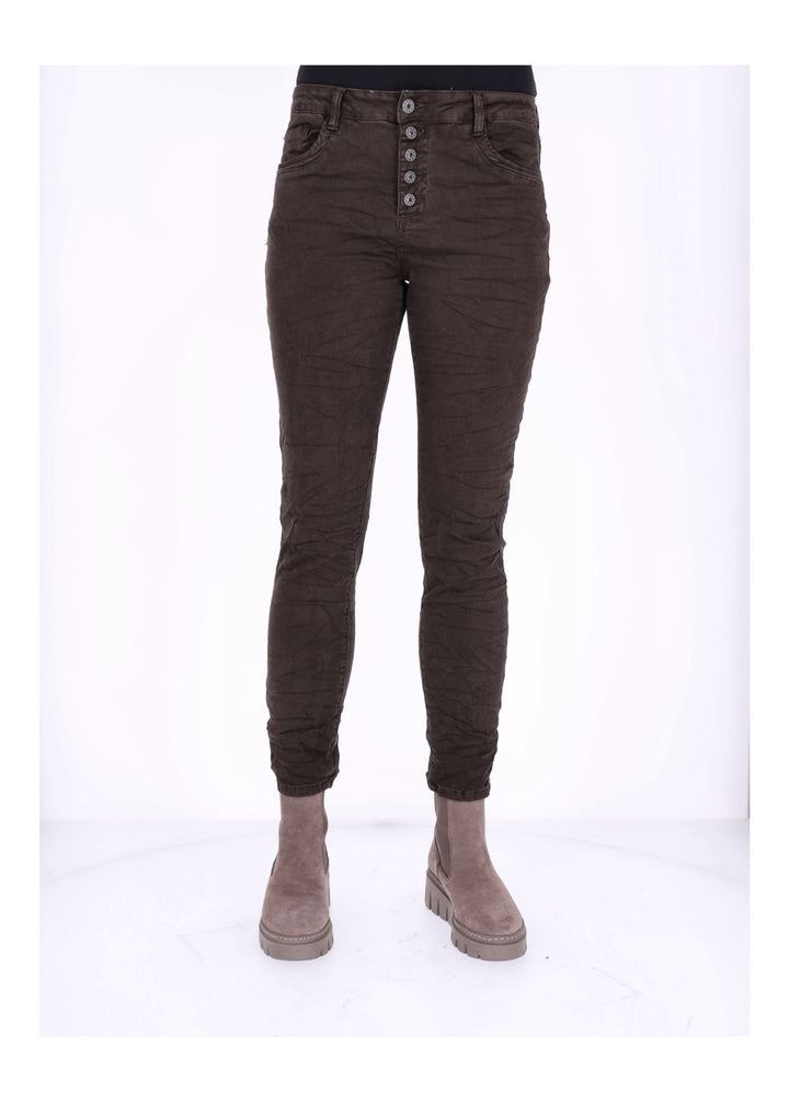 Splash of Color Damen-Jeans Knopfleiste
