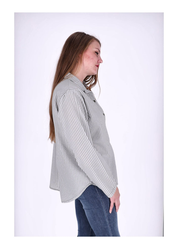 Splash of Color Bluse Damen Streifen