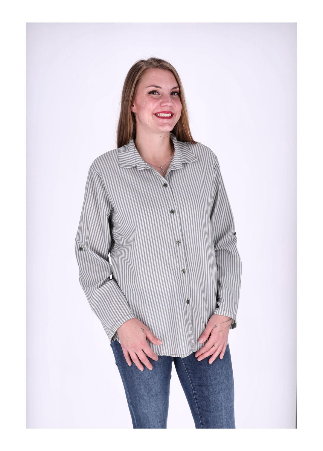 Splash of Color Bluse Damen Streifen