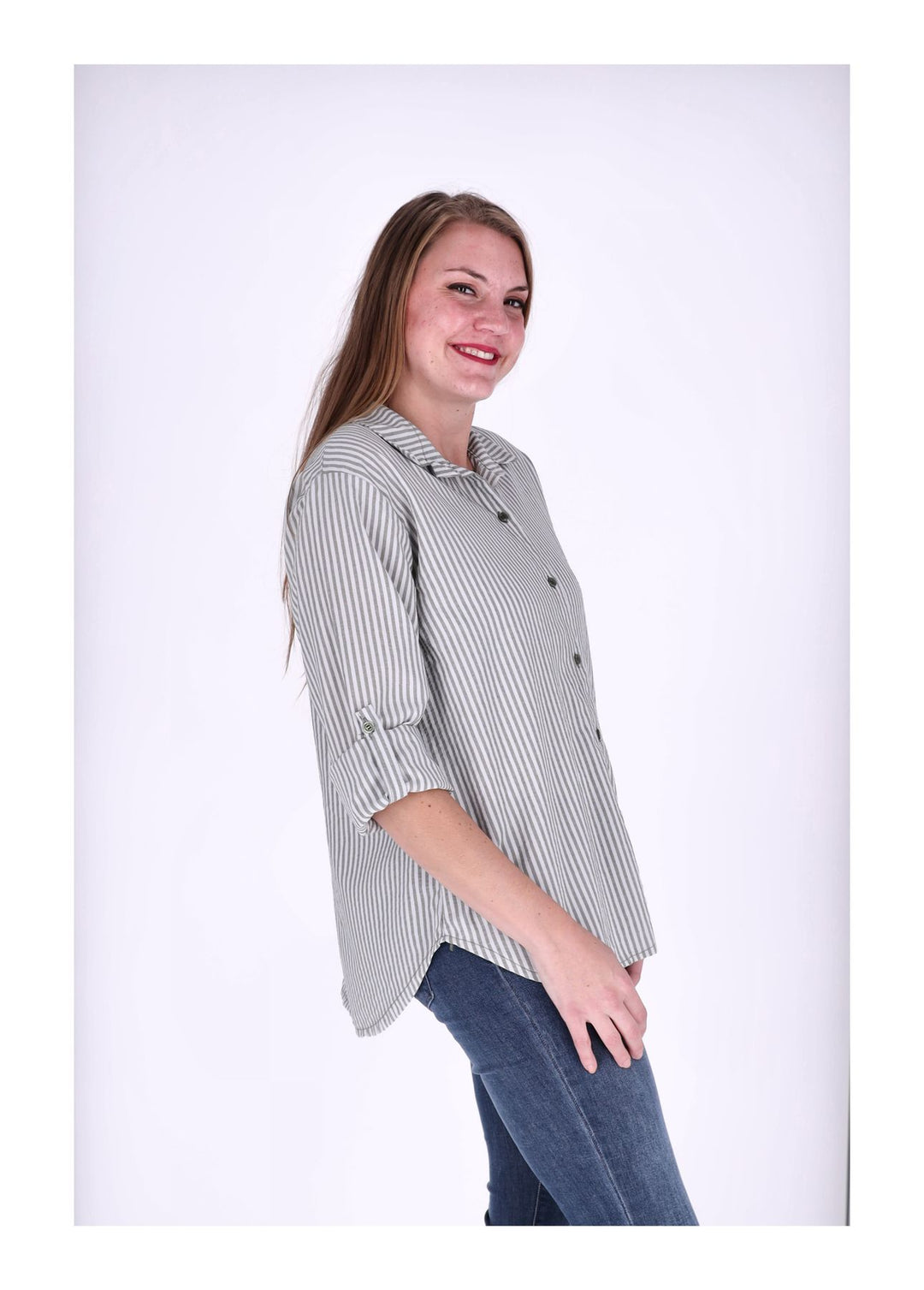 Splash of Color Bluse Damen Streifen