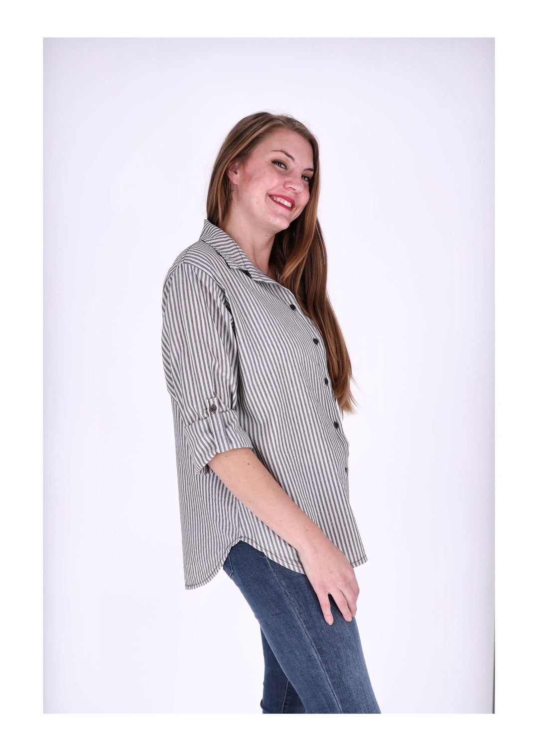 Splash of Color Bluse Damen Streifen