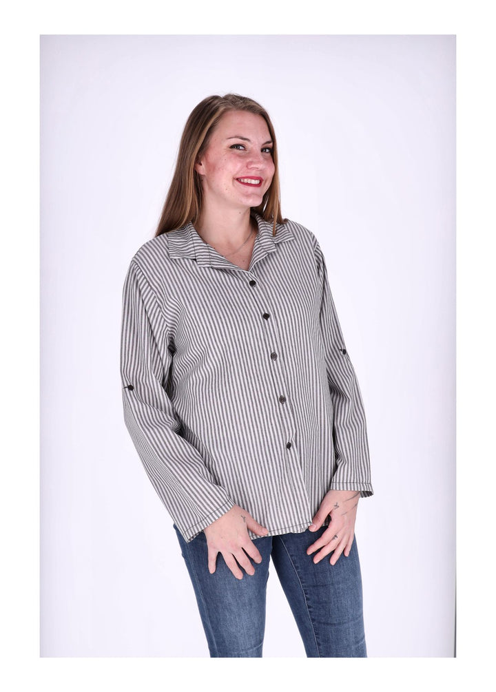 Splash of Color Bluse Damen Streifen